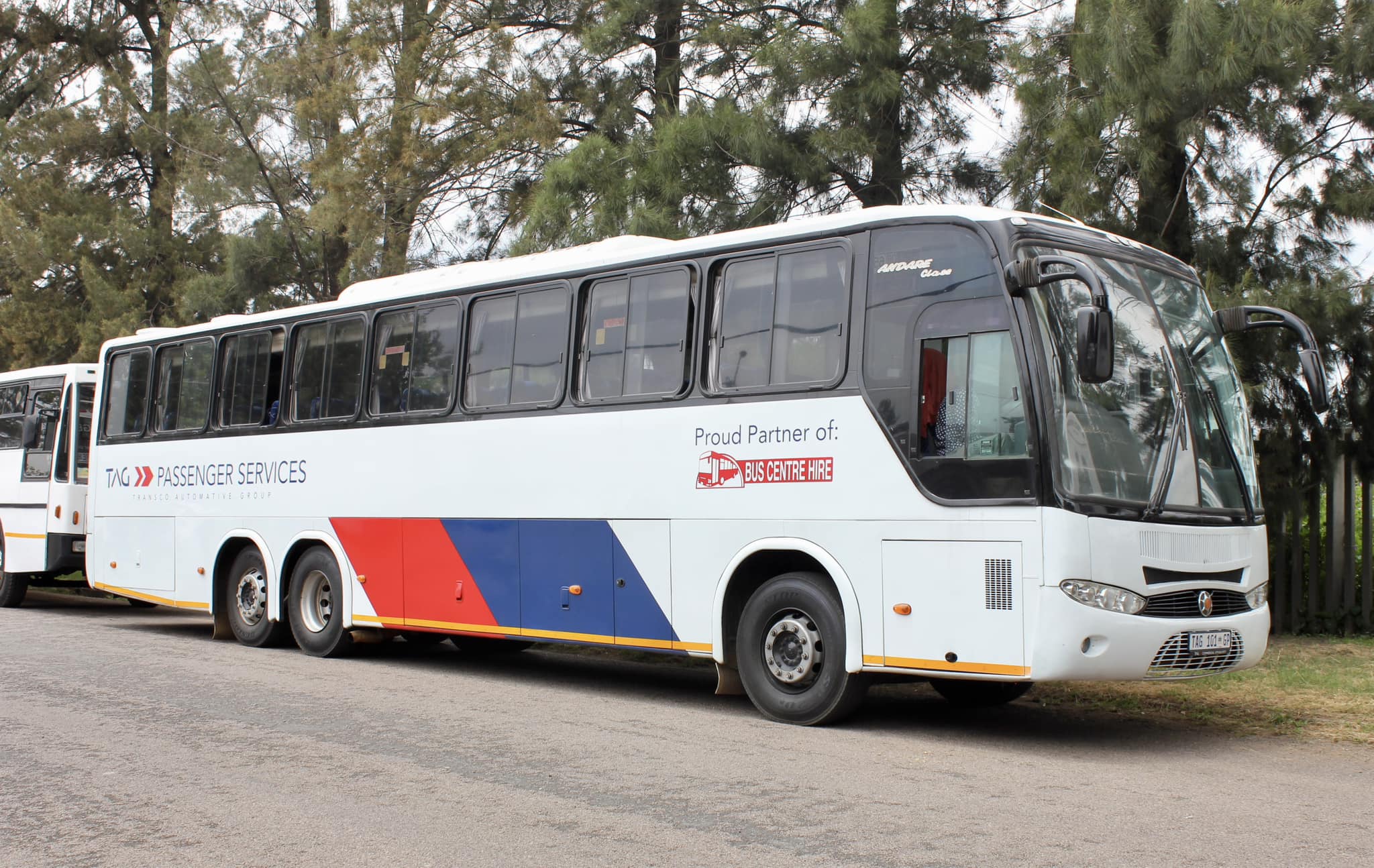 71-seater bus available for hire in Johannesburg from Bus Hire Johannesburg, powered by TAG Passenger Services – ideal for group travel, school transport, and events. Branded with TAG Passenger Services and proudly partnered with Bus Centre Hire.