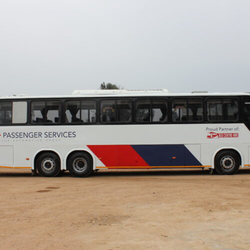 71-seater bus available for hire in Johannesburg from Bus Hire Johannesburg, powered by TAG Passenger Services – ideal for group travel, school transport, and events. Branded with TAG Passenger Services and proudly partnered with Bus Centre Hire.