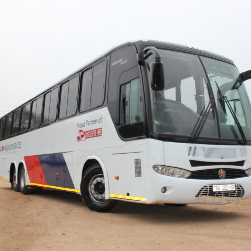 71-seater bus available for hire in Johannesburg from Bus Hire Johannesburg, powered by TAG Passenger Services – ideal for group travel, school transport, and events. Branded with TAG Passenger Services and proudly partnered with Bus Centre Hire.